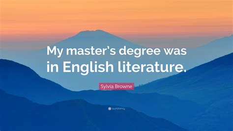 master's degree programs in english literature